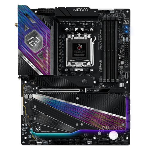 Asrock X870 NOVA WIFI, AMD X870, AM5, ATX, 4 DDR5, HDMI, 2 USB4, Wi-Fi 7, 5G LAN, RGB, 5x M.2 Asrock X870 NOVA WIFI, AMD X870, AM5, ATX, 4 DDR5, HDMI, 2 USB4, Wi-Fi 7, 5G LAN, RGB, 5x M.2